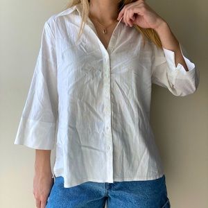H&M white button up shirt.